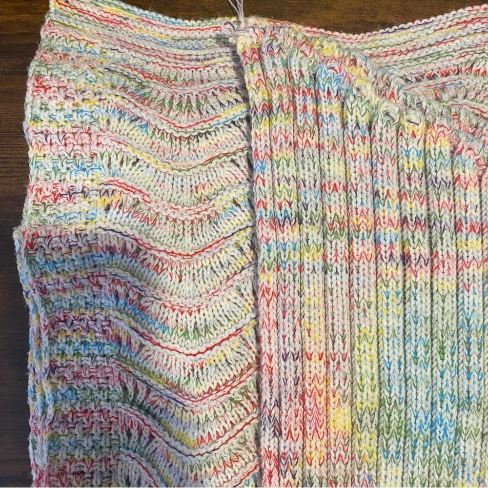 PAPILLON Multicolour Rainbow Knit Mermaid Tail Blanket FishTail Crochet - Picture 11 of 16